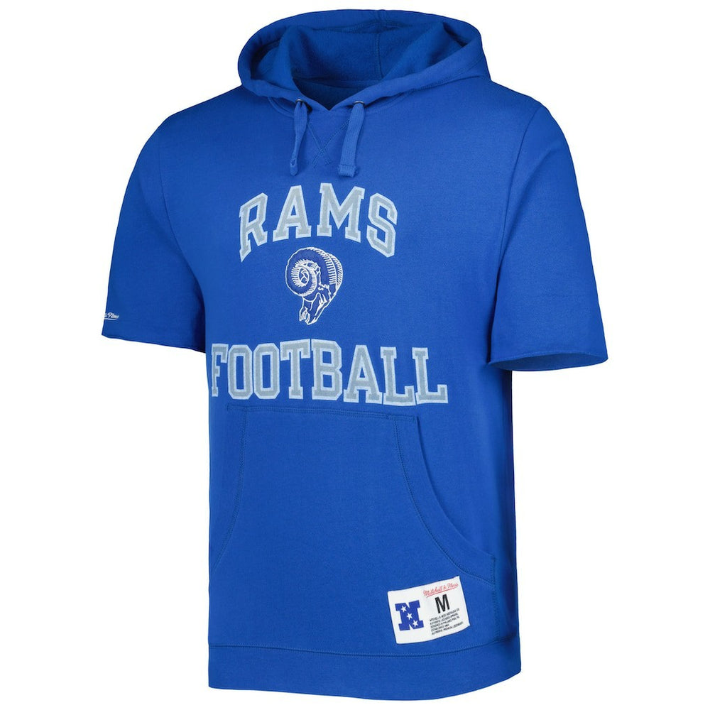 Washed Short Sleeve Pullover Hoodie - Los Angeles Rams Hoodies