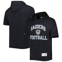 Washed Short Sleeve Pullover Hoodie - Las Vegas Raiders Hoodies