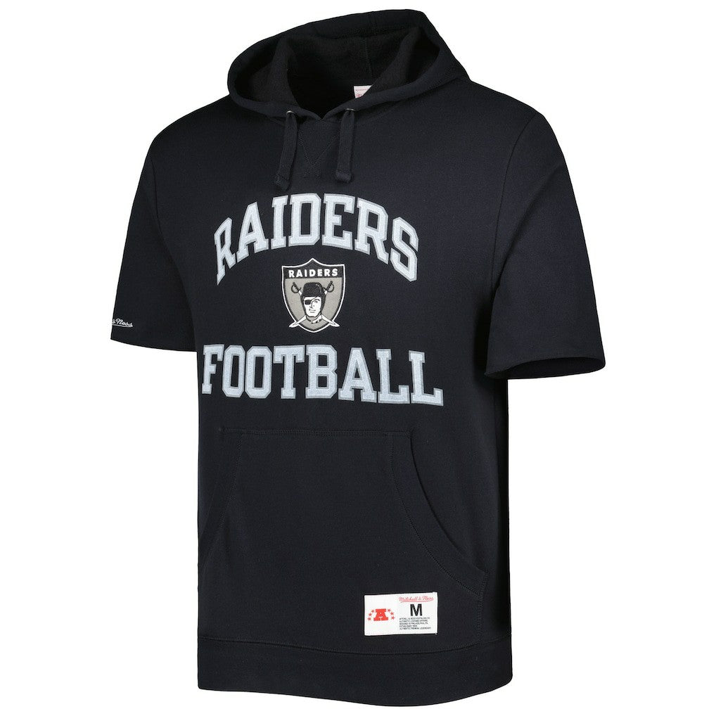 Washed Short Sleeve Pullover Hoodie - Las Vegas Raiders Hoodies