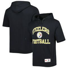 Washed Short Sleeve Pullover Hoodie - Pittsburgh Steelers Hoodies