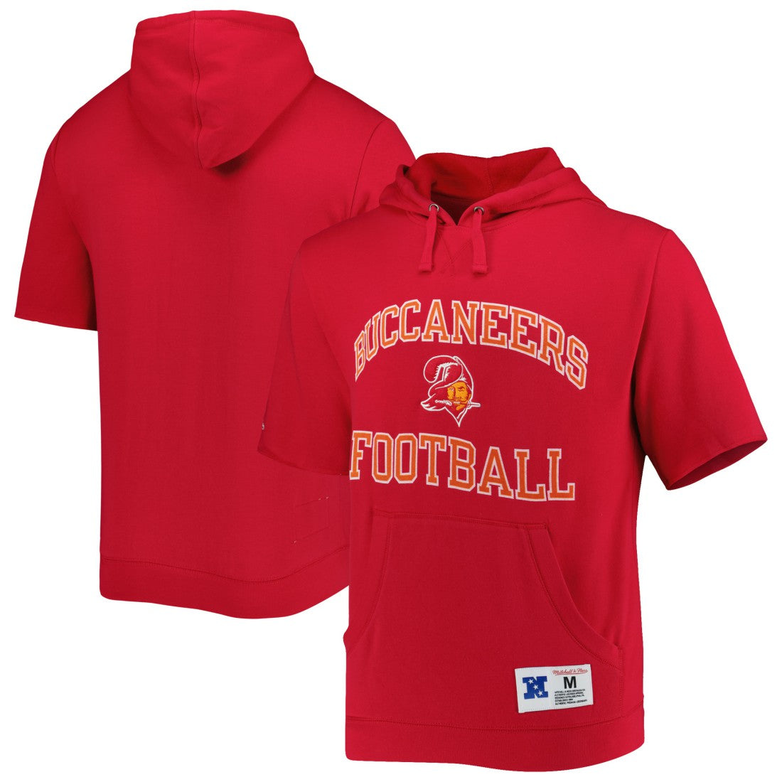 Washed Short Sleeve Pullover Hoodie - Tampa Bay Buccaneers Hoodies