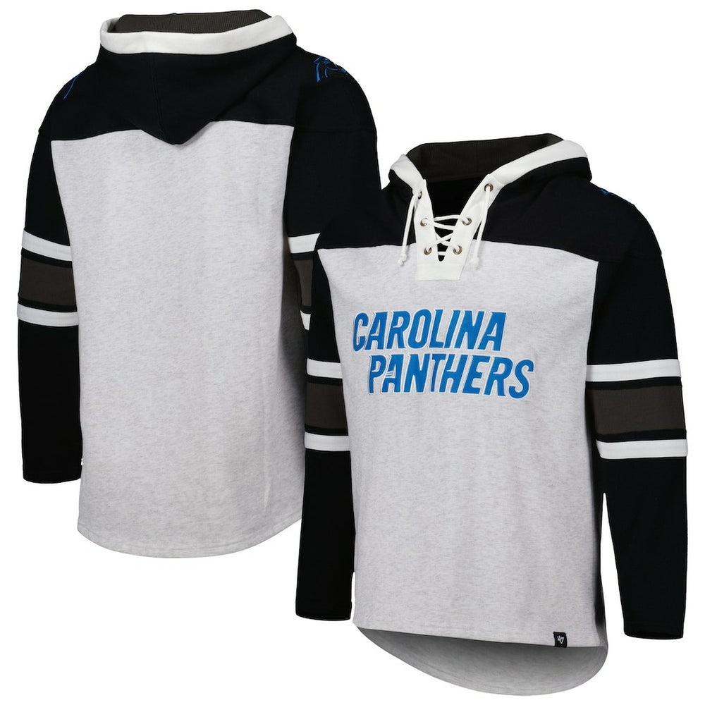 '47 Gridiron Lace-Up Pullover Hoodie - Carolina Panthers Hoodies