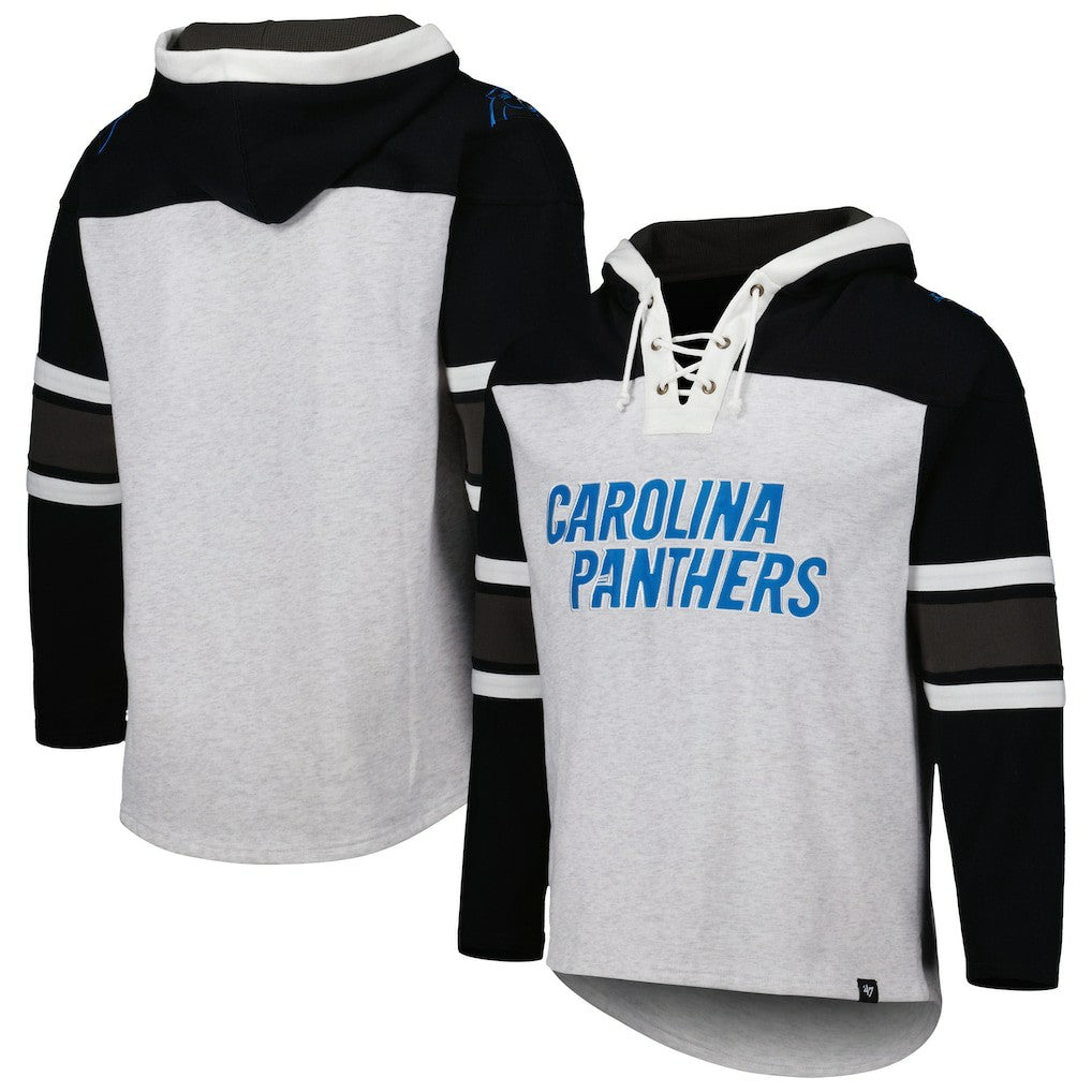 '47 Gridiron Lace-Up Pullover Hoodie - Carolina Panthers Hoodies
