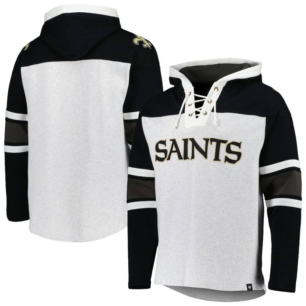 '47 Gridiron Lace-Up Pullover Hoodie - New Orleans Saints Hoodies