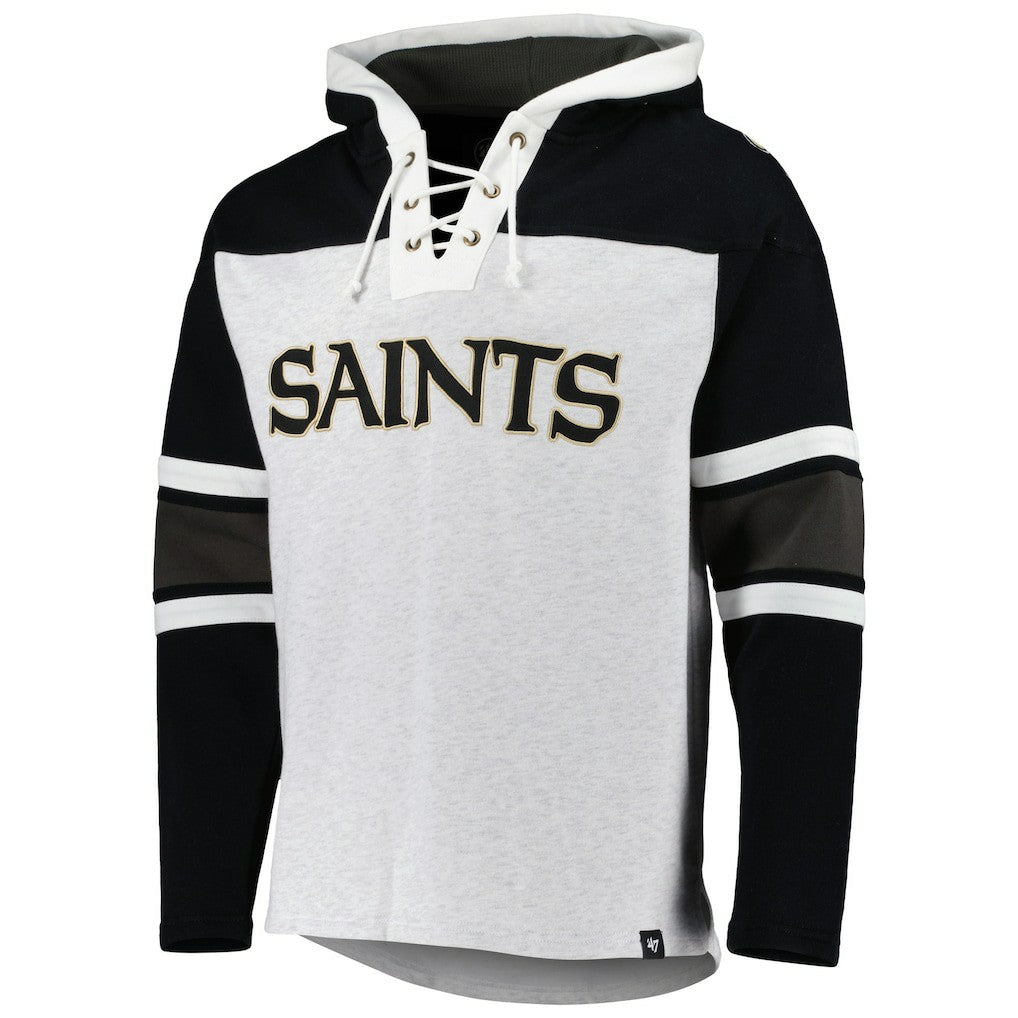 '47 Gridiron Lace-Up Pullover Hoodie - New Orleans Saints Hoodies