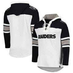 '47 Gridiron Lace-Up Pullover Hoodie - Las Vegas Raiders Hoodies