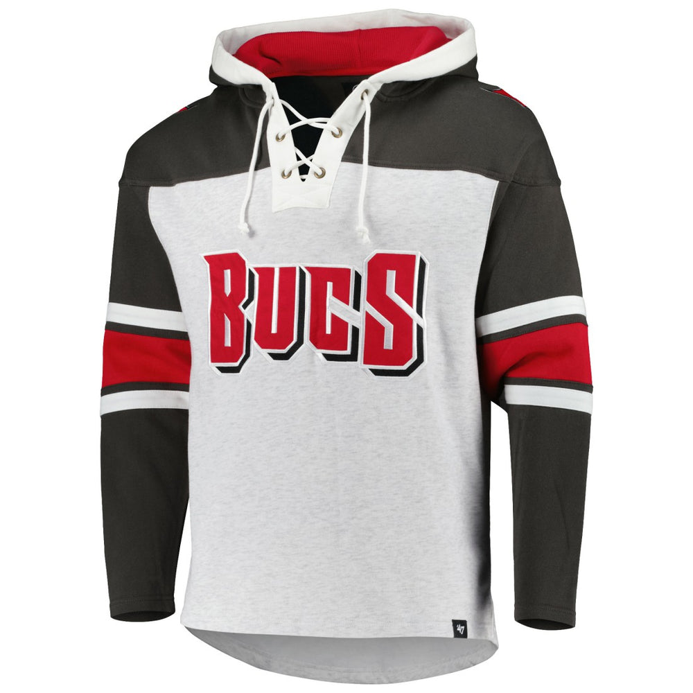 '47 Gridiron Lace-Up Pullover Hoodie - Tampa Bay Buccaneers Hoodies