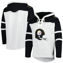 '47 Historic Logo Gridiron Lace-Up Pullover Hoodie - Pittsburgh Steelers Hoodies