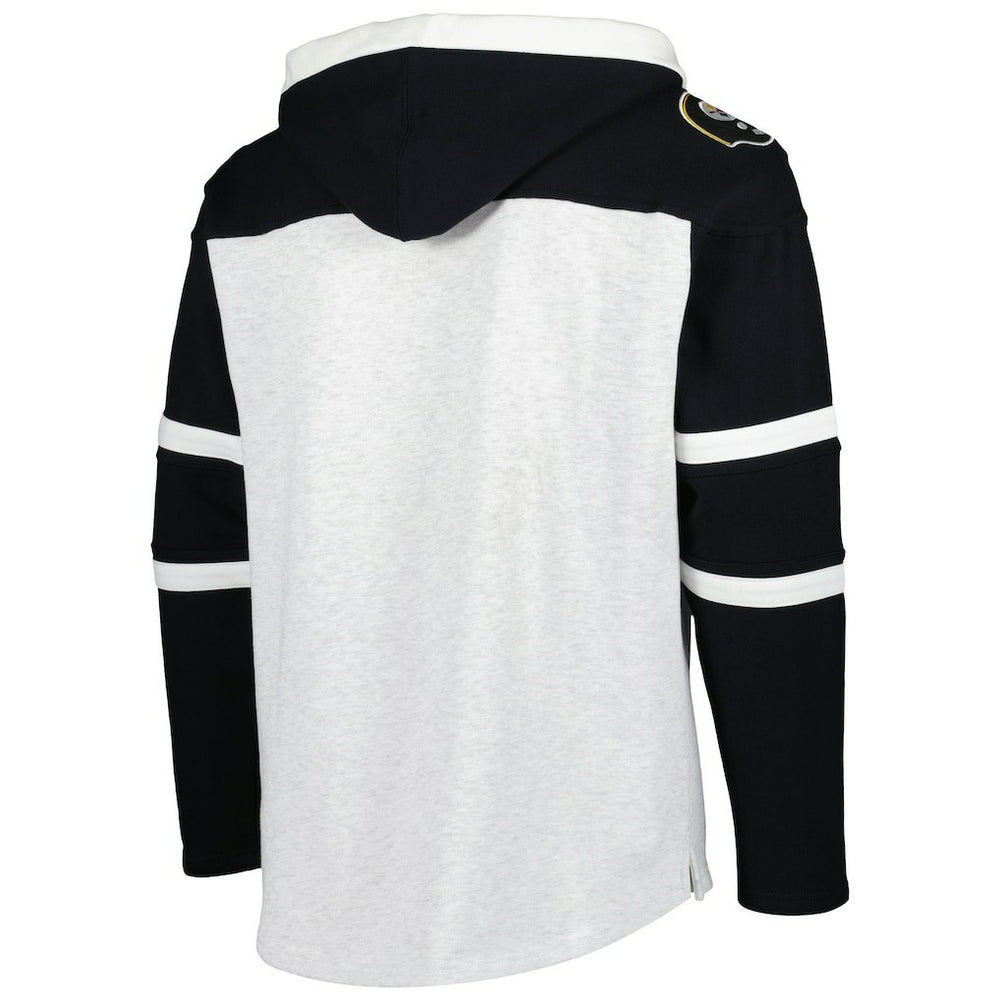 '47 Historic Logo Gridiron Lace-Up Pullover Hoodie - Pittsburgh Steelers Hoodies
