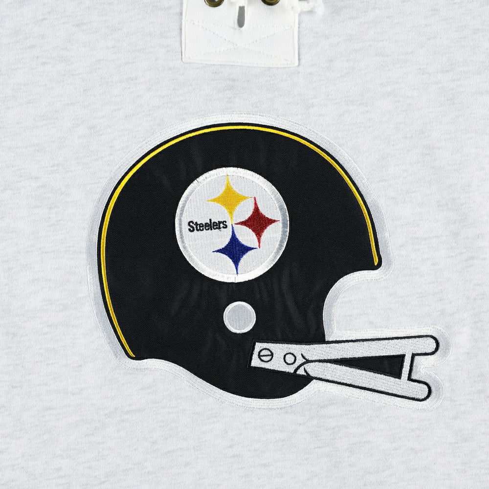 '47 Historic Logo Gridiron Lace-Up Pullover Hoodie - Pittsburgh Steelers Hoodies