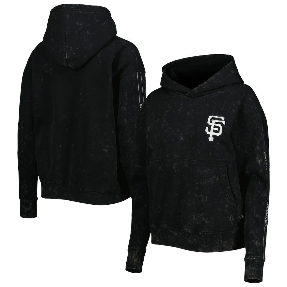 Black San Francisco Giants The Wild Collective Women's Marble Pullover Hoodie