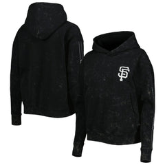 Black San Francisco Giants The Wild Collective Women's Marble Pullover Hoodie