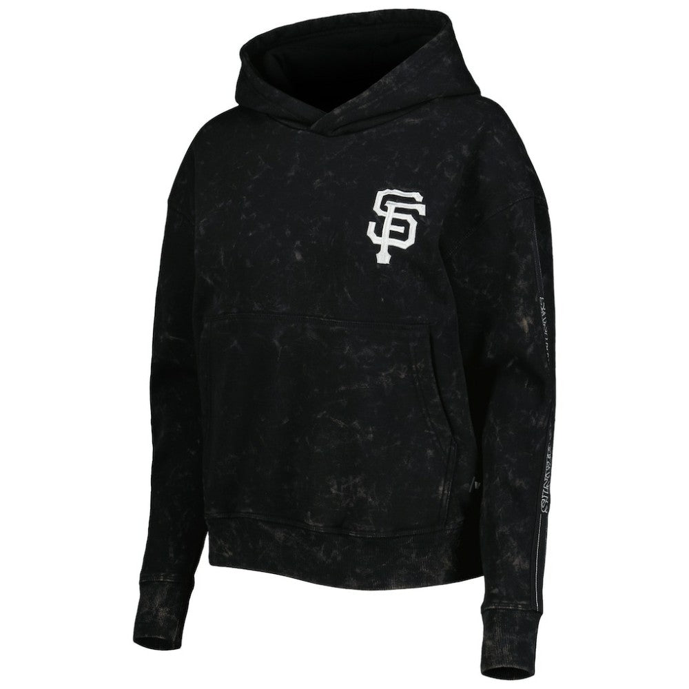 Black San Francisco Giants The Wild Collective Women's Marble Pullover Hoodie
