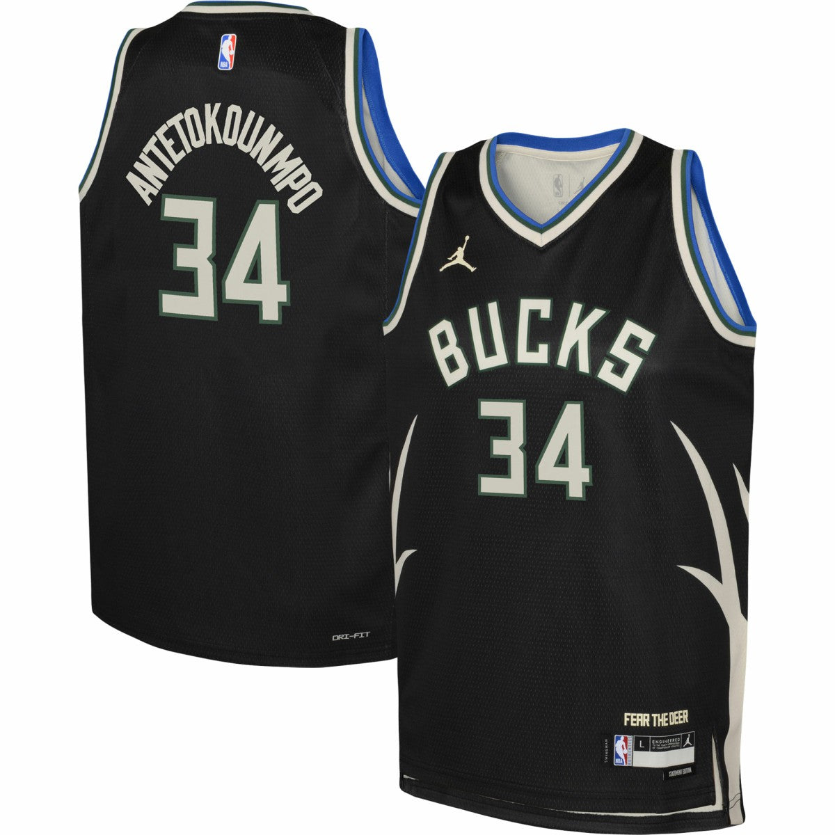 Giannis Antetokounmpo Milwaukee Bucks Jordan Brand Youth Swingman Jersey