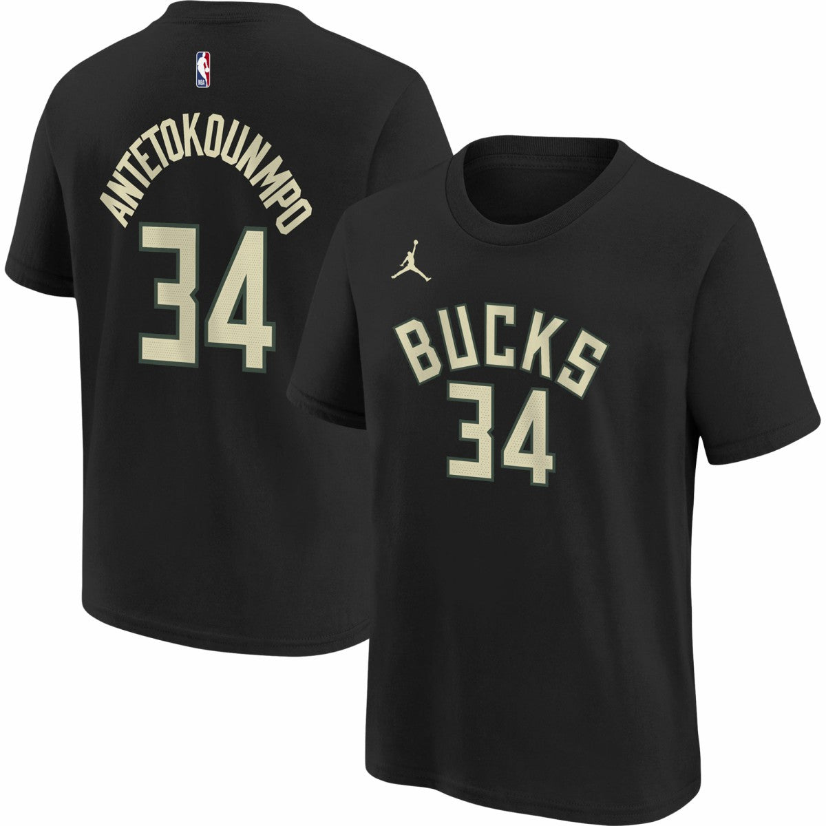 Giannis Antetokounmpo Milwaukee Bucks Jordan Brand Youth Statement Edition Name & Number Player T-Shirt