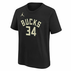 Giannis Antetokounmpo Milwaukee Bucks Jordan Brand Youth Statement Edition Name & Number Player T-Shirt