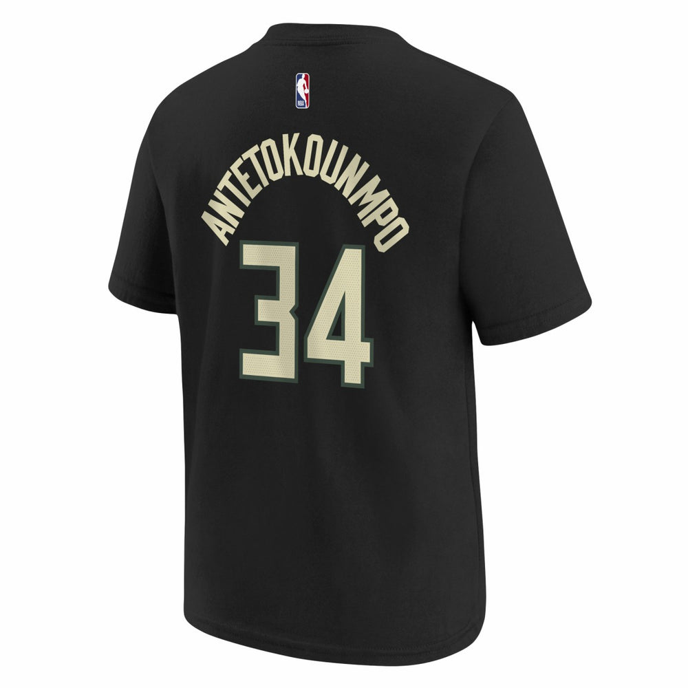 Giannis Antetokounmpo Milwaukee Bucks Jordan Brand Youth Statement Edition Name & Number Player T-Shirt