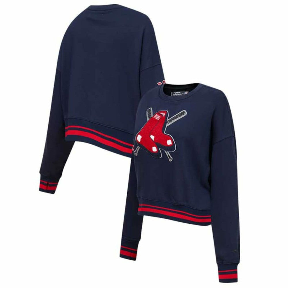 Navy Boston Red Sox Pro Standard Women's Mash Up Pullover Sweatshirt