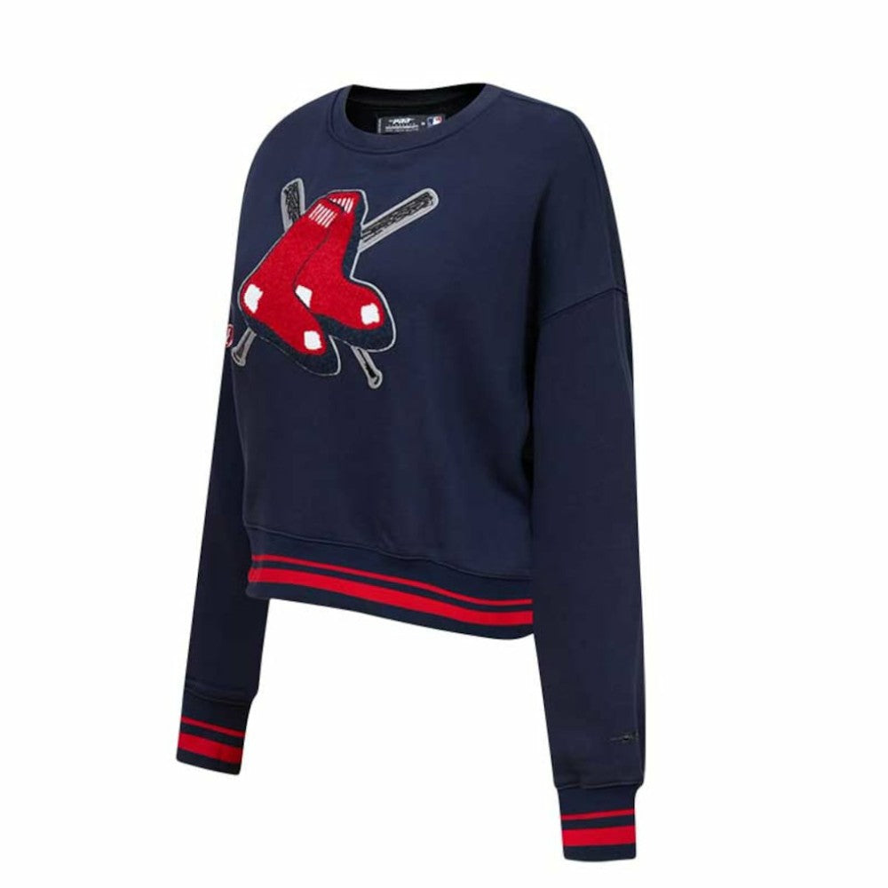 Navy Boston Red Sox Pro Standard Women's Mash Up Pullover Sweatshirt