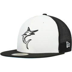 White/Black Miami Marlins New Era 2023 On-Field Batting Practice 59FIFTY Fitted Hat