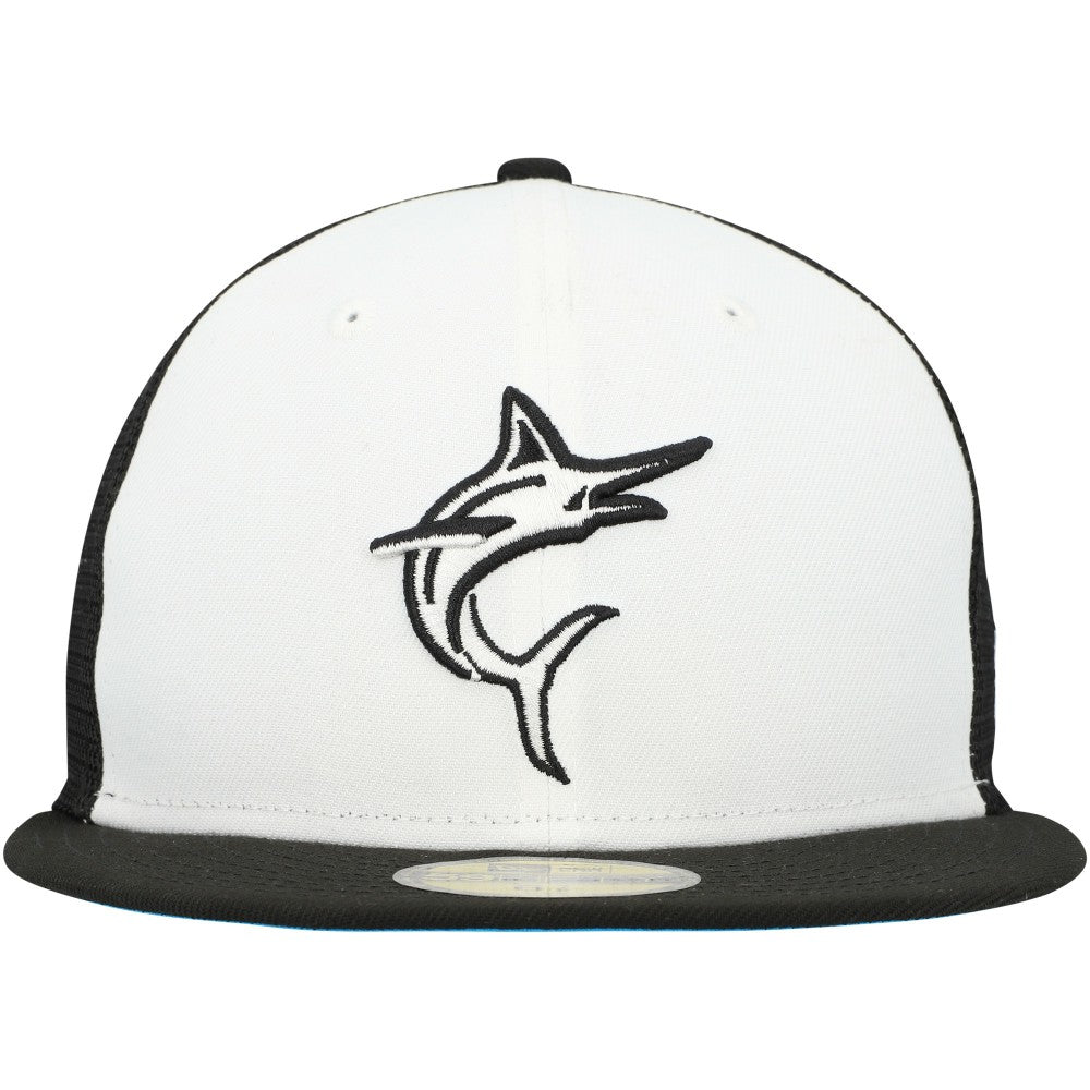 White/Black Miami Marlins New Era 2023 On-Field Batting Practice 59FIFTY Fitted Hat