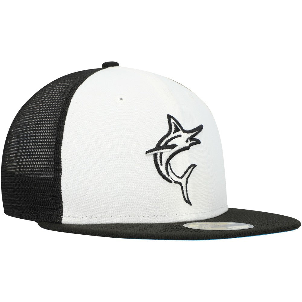 White/Black Miami Marlins New Era 2023 On-Field Batting Practice 59FIFTY Fitted Hat