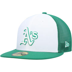 White/Green Athletics New Era 2023 On-Field Batting Practice 59FIFTY Fitted Hat