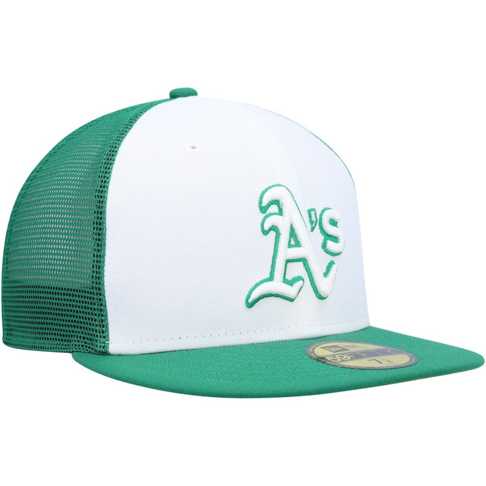 White/Green Athletics New Era 2023 On-Field Batting Practice 59FIFTY Fitted Hat