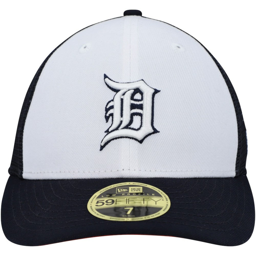 White/Navy Detroit Tigers New Era 2023 On-Field Batting Practice Low Profile 59FIFTY Fitted Hat