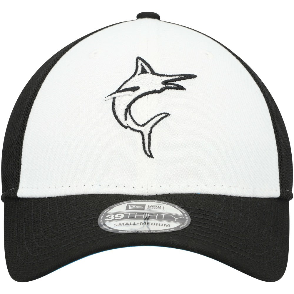 Black/White Miami Marlins New Era 2023 On-Field Batting Practice 39THIRTY Flex Hat