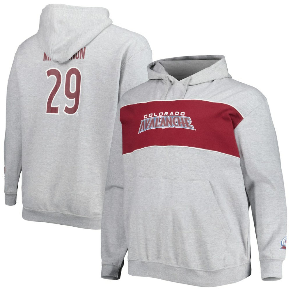 NHL Nathan MacKinnon Colorado Avalanche Big & Tall Player Pullover Hoodie