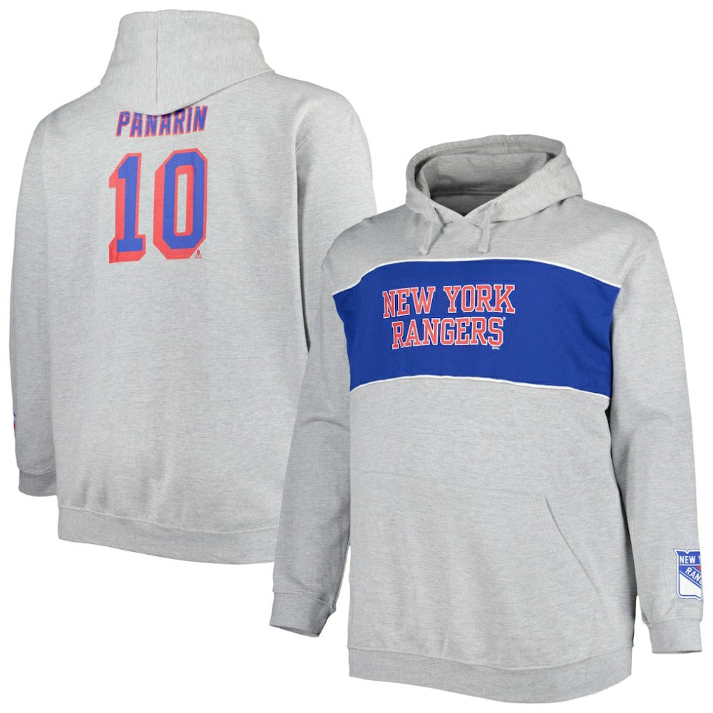 NHL Artemi Panarin New York Rangers Big & Tall Player Pullover Hoodie