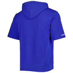 Royal Chicago Cubs Mitchell & Ness Cooperstown Collection Washed Fleece Pullover Short Sleeve Hoodie
