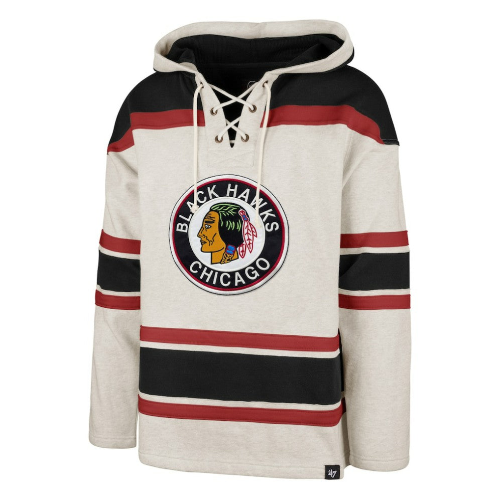 NHL Chicago Blackhawks '47 Rockaway Lace-Up Pullover Hoodie