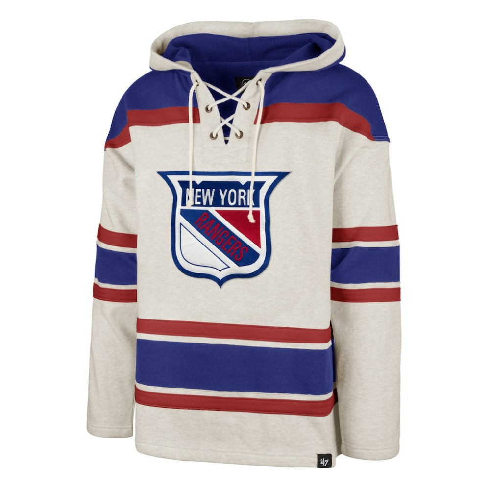 NHL New York Rangers '47 Rockaway Lace-Up Pullover Hoodie