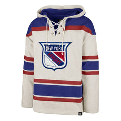 NHL New York Rangers '47 Rockaway Lace-Up Pullover Hoodie