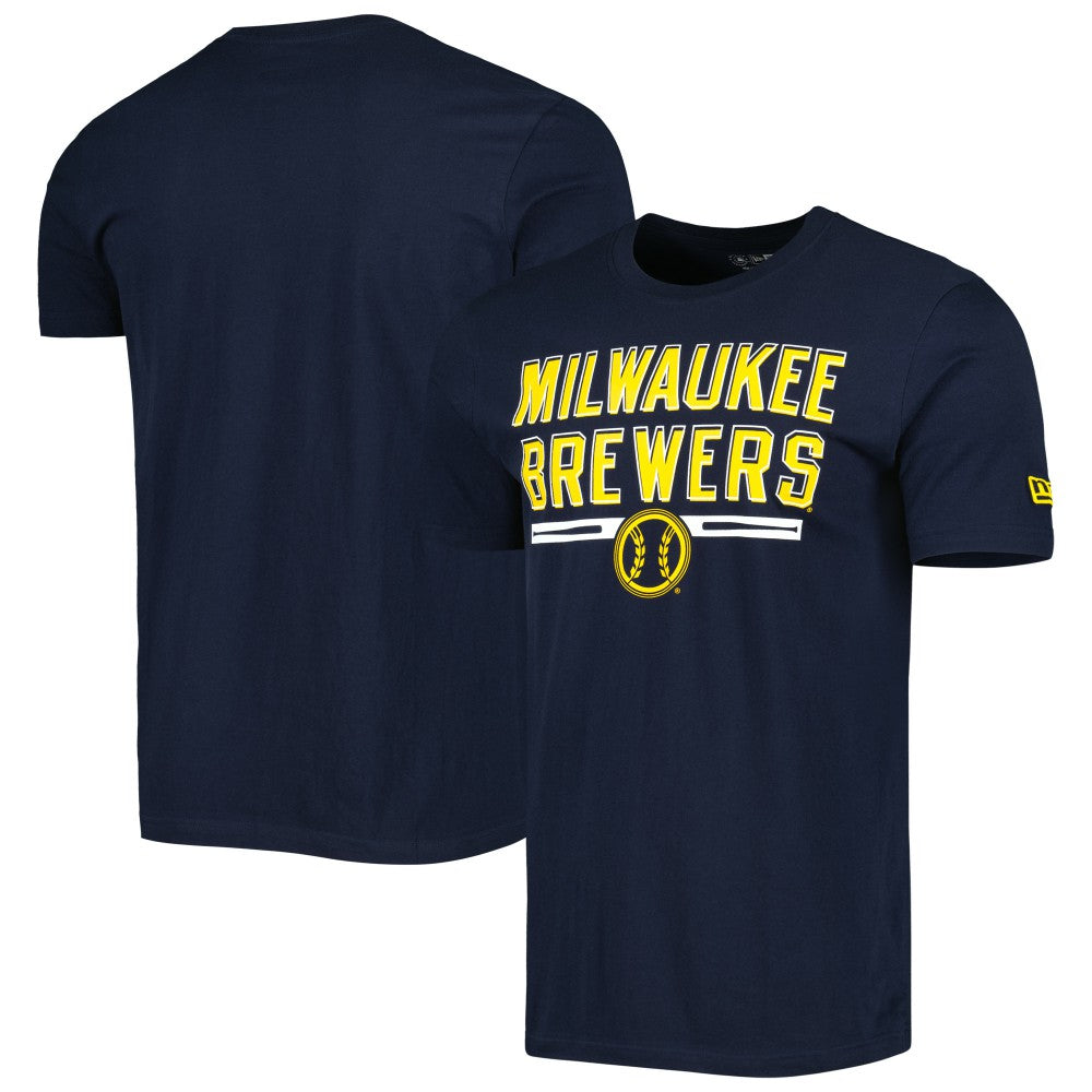 Navy Milwaukee Brewers New Era Batting Practice T-Shirt