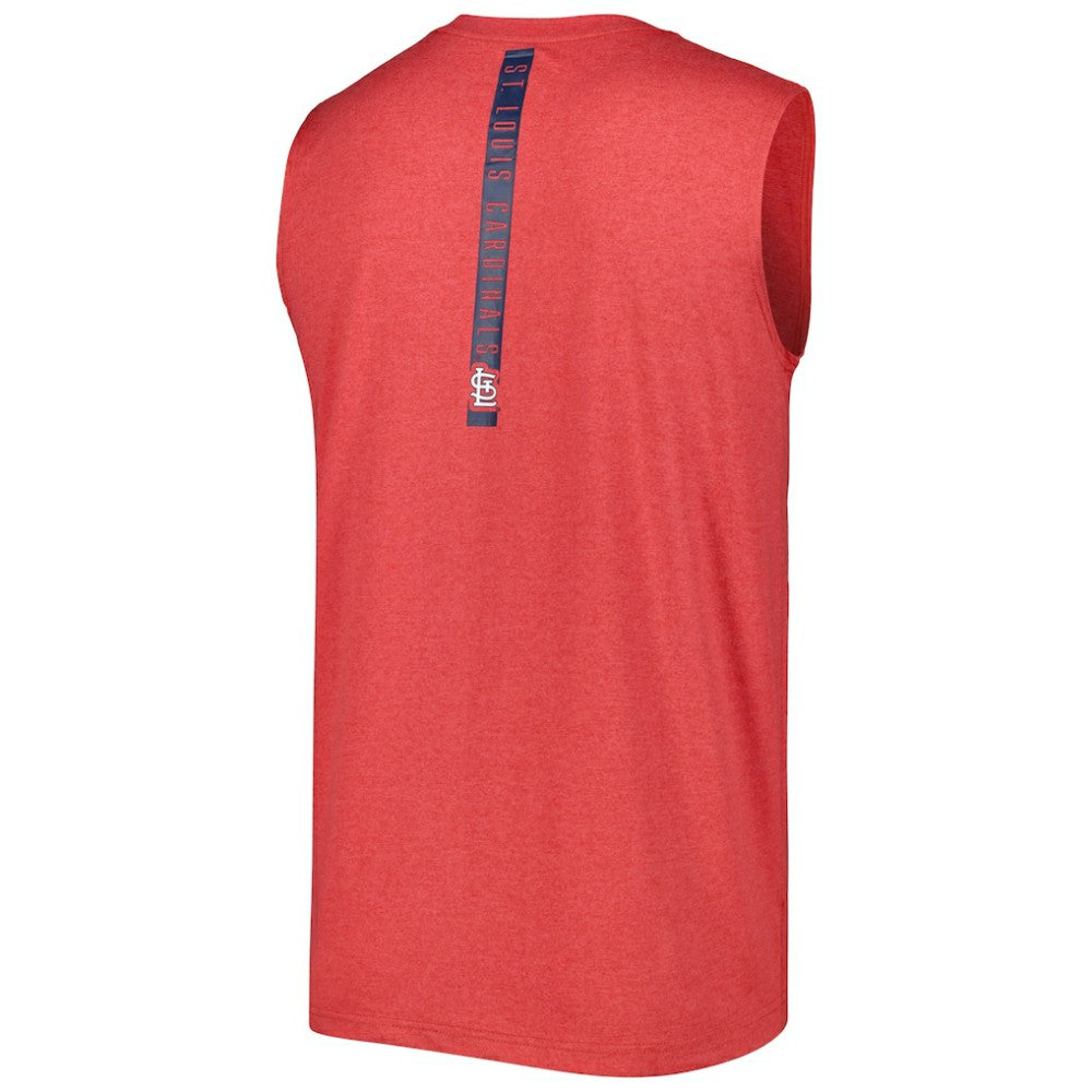 Heather Red St. Louis Cardinals New Era Team Muscle Tank Top