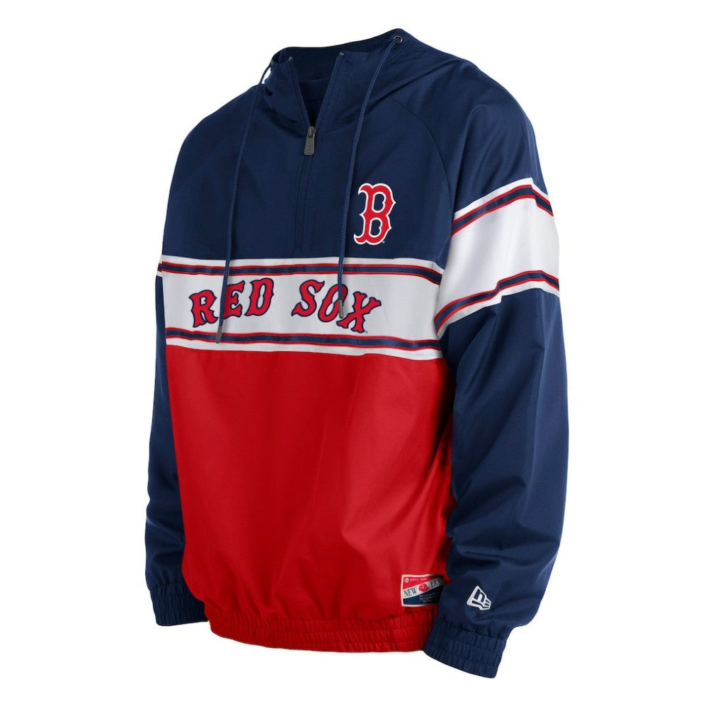 Navy Boston Red Sox New Era Ripstop Raglan Quarter-Zip Hoodie