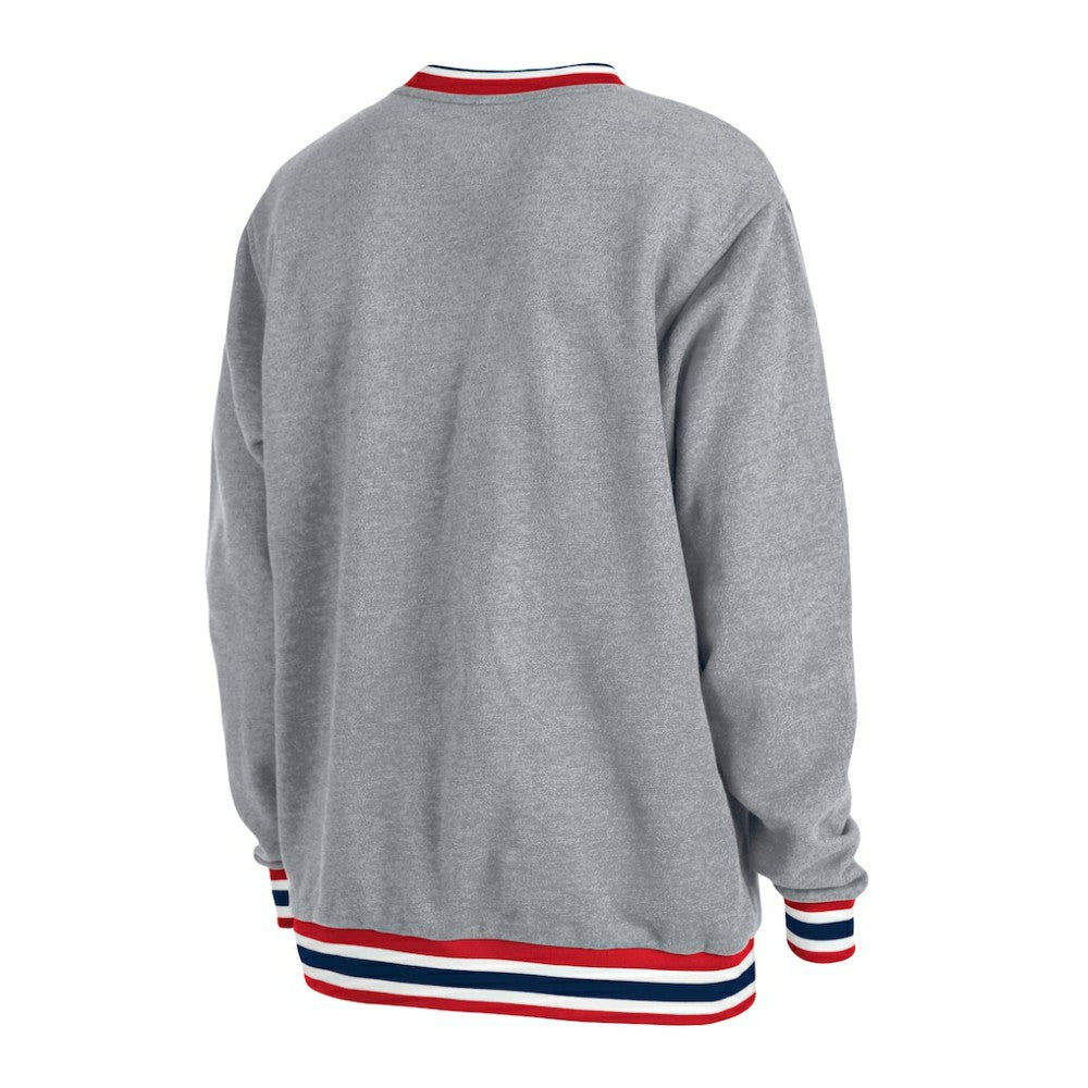 Heather Gray Chicago White Sox New Era Throwback Classic Pullover Sweatshirt