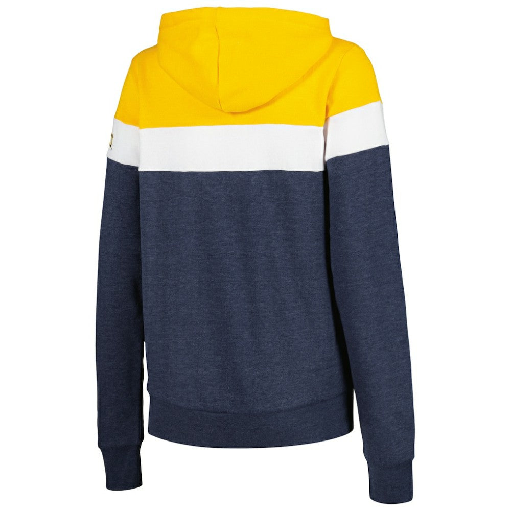 Heather Navy Milwaukee Brewers New Era Women's Colorblock Full-Zip Hoodie Jacket