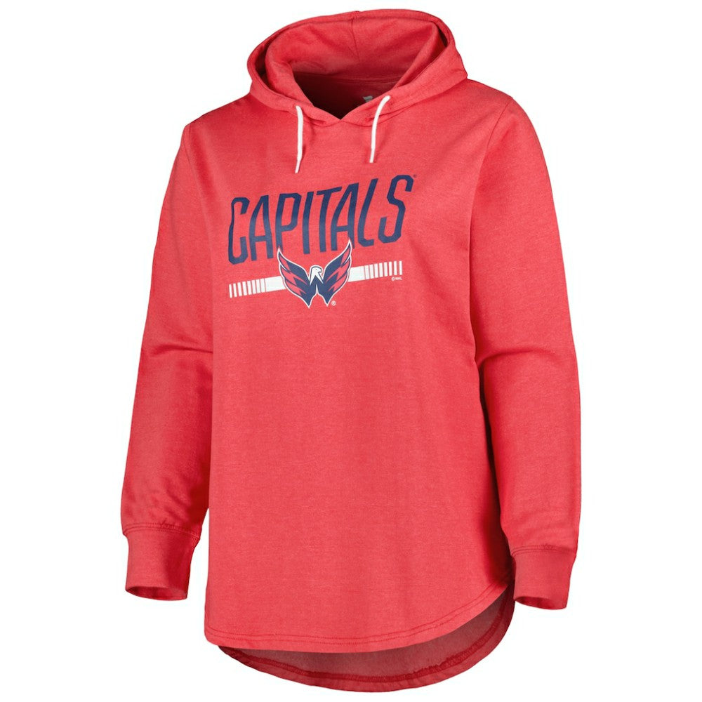 NHL Washington Capitals Women's Plus Size Fleece Pullover Hoodie