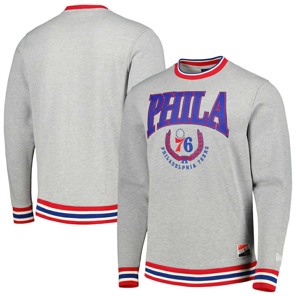 New Era Philadelphia 76ers Unisex Vintage Throwback Crew Sweatshirt