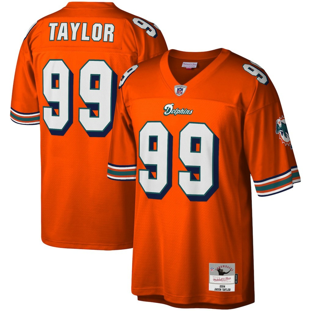 Jason Taylor  Big & Tall 2004 Retired Player Replica Jersey - Miami Dolphins Jerseys