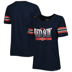 Navy Boston Red Sox New Era Women's Team Stripe T-Shirt