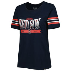 Navy Boston Red Sox New Era Women's Team Stripe T-Shirt