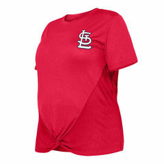 Red St. Louis Cardinals New Era Women's Plus Size Two-Hit Front Knot T-Shirt