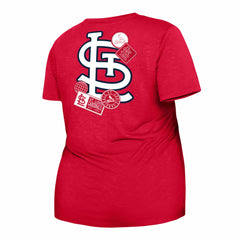 Red St. Louis Cardinals New Era Women's Plus Size Two-Hit Front Knot T-Shirt