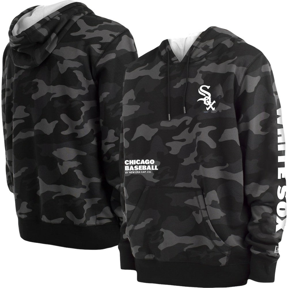 Black Chicago White Sox New Era Camo Pullover Hoodie
