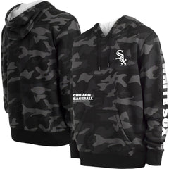 Black Chicago White Sox New Era Camo Pullover Hoodie